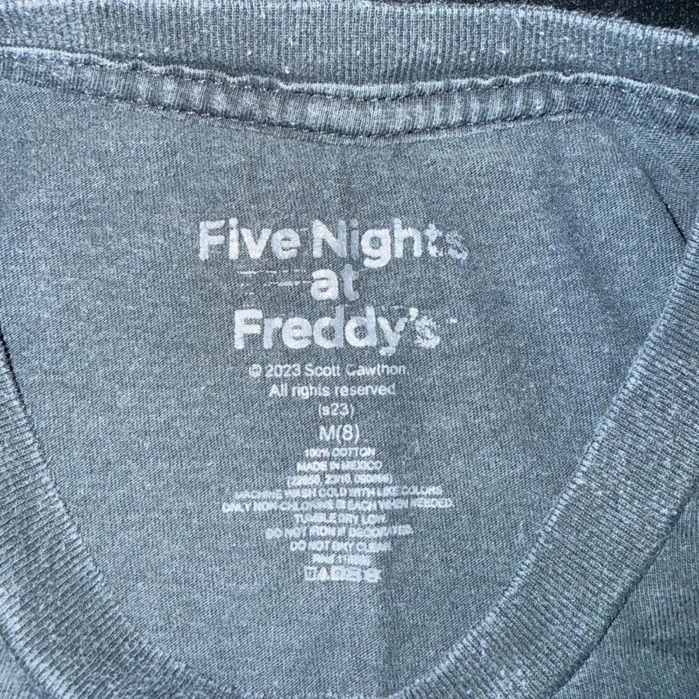 Five Nights at Freddy's Shirt Kids Medium Black Game Over Freddy Fazbear Graphic